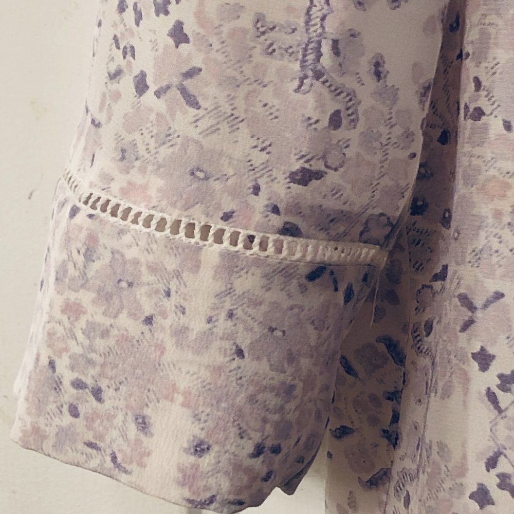Rebecca Taylor Lavender Floral Blouse - Picture 5 of 13